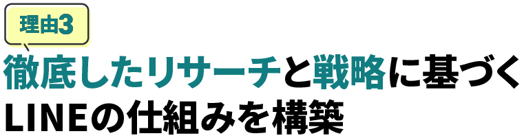 徹底したリサーチと戦略に基づくLINEの仕組み化を構築